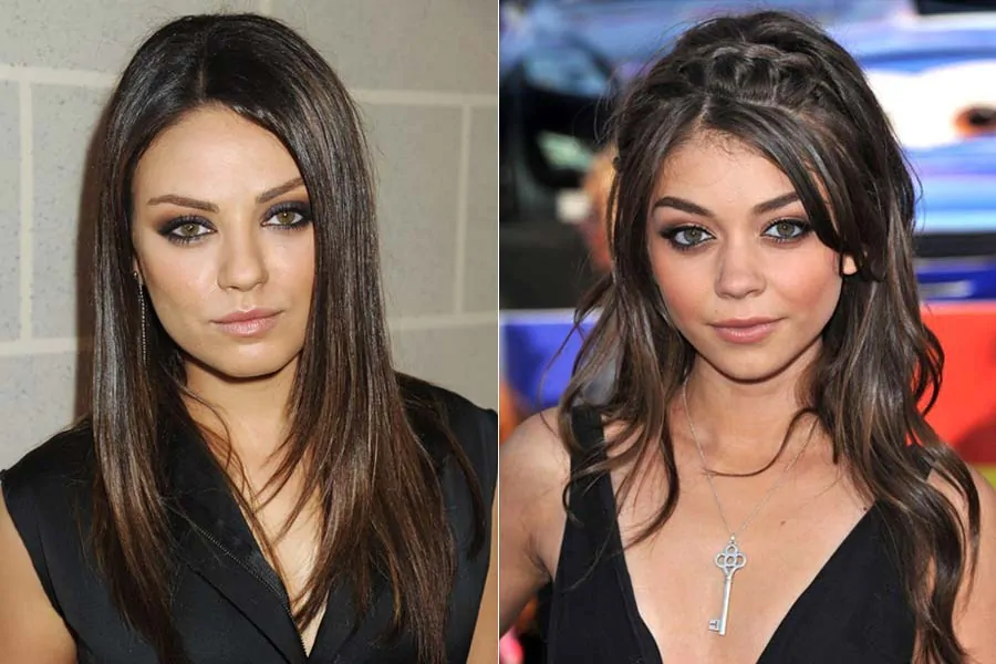 Stars Who Could Be Twins: The Most Striking Celebrity Look-Alikes 10 Mila Kunis Sarah Hyland Stars Who Could Be Twins: The Most Striking Celebrity Look-Alikes - 10