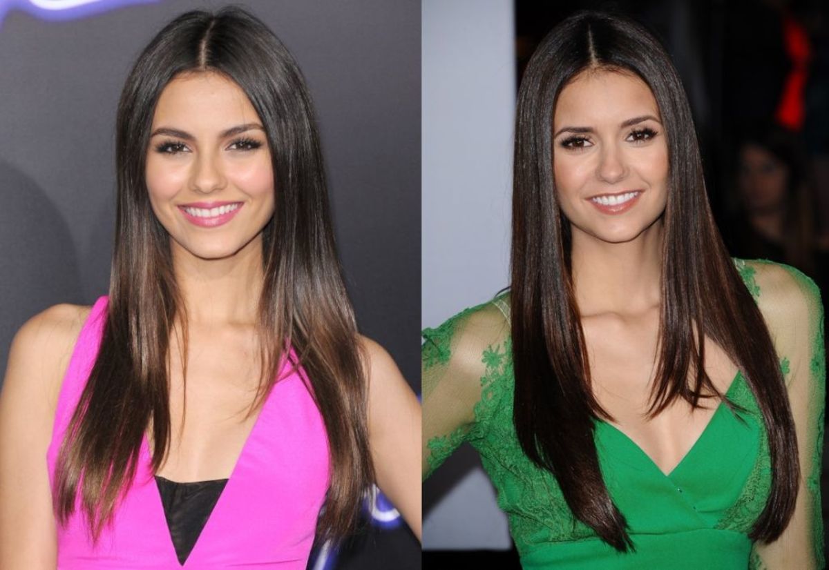 Stars Who Could Be Twins: The Most Striking Celebrity Look-Alikes 16 Nina Dobrev Victoria Justice Stars Who Could Be Twins: The Most Striking Celebrity Look-Alikes - 16