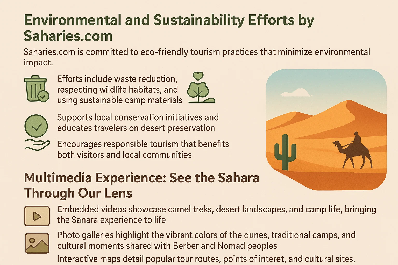 Marrakech Desert Trips by Saharies: Your Gateway to Epic Sahara Adventures 7 Eco-Friendly Sahara Adventure