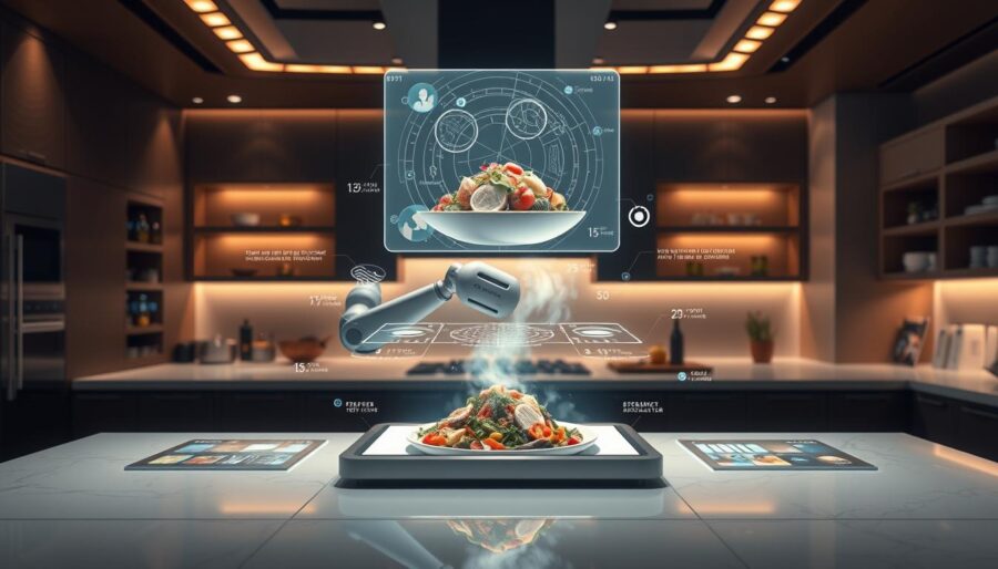 AI Cooking Technology Visualization AI Cooking Technology Visualization