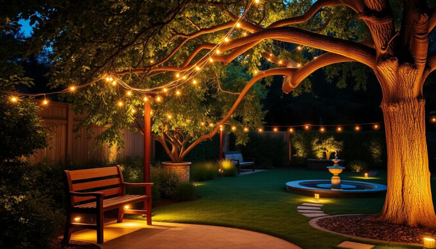 Creative Backyard Lighting Placement