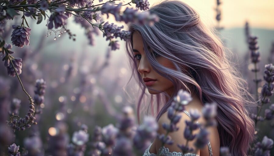 Lavender Girl Aesthetic Design Elements Lavender Girl Aesthetic Design Elements
