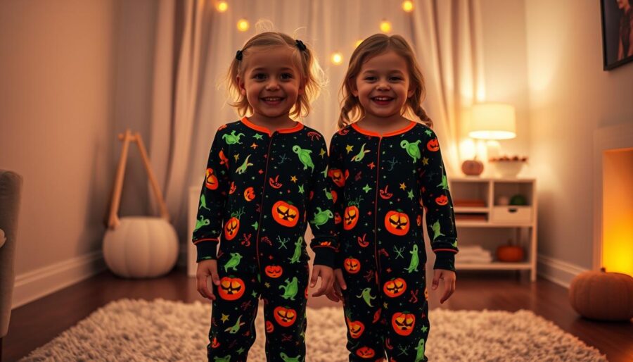 Festive Children's Halloween Pajamas Festive Children's Halloween Pajamas