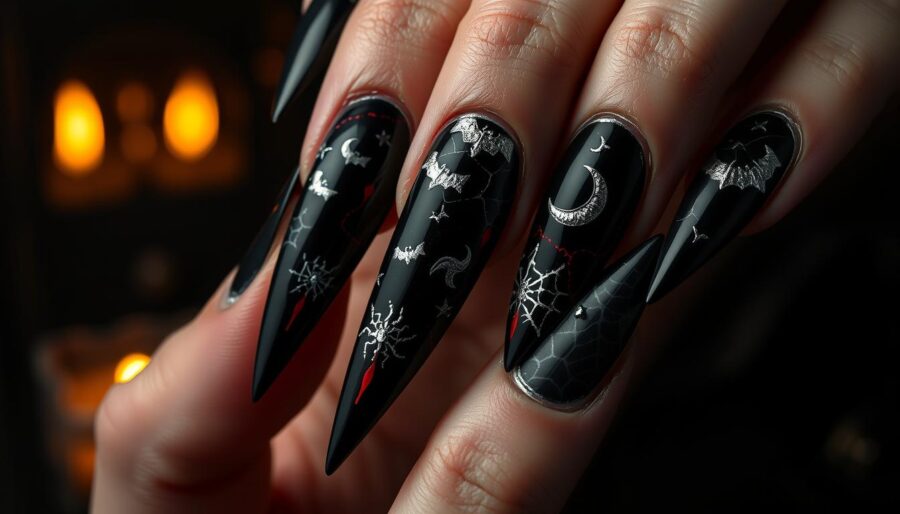 Gothic Halloween Nail Designs Gothic Halloween Nail Designs