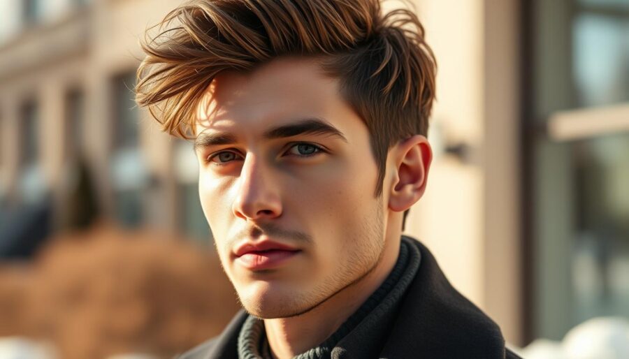 Modern Textured Quiff Hairstyle for Men Modern Textured Quiff Hairstyle for Men