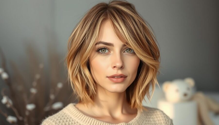Soft Layered Bob Winter Hairstyle