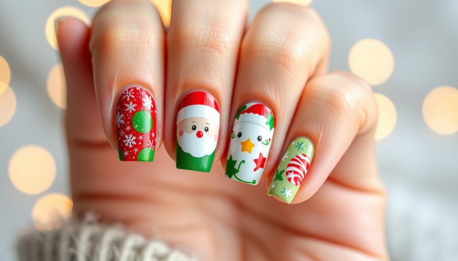 Festive Christmas Nail Art Designs Festive Christmas Nail Art Designs