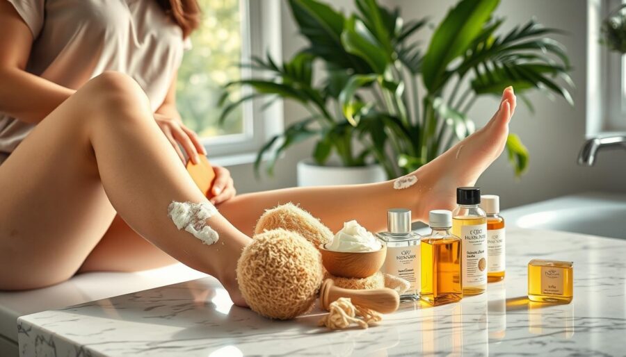 Leg Exfoliation Techniques