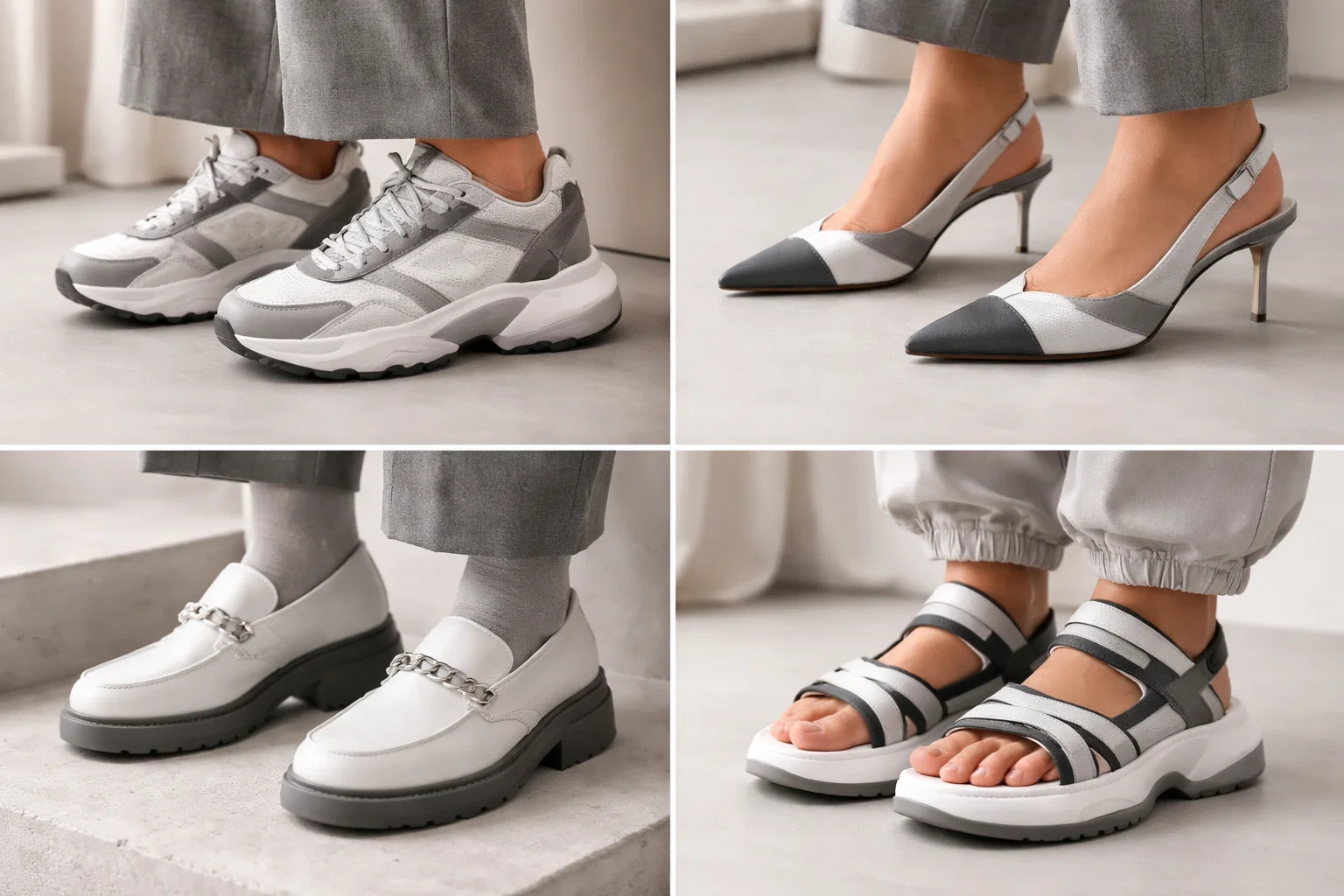 Cloud white and carbon grey 2026 Women’s Shoe Trends: Chic, Bold & Must-Have Styles - 13 2026 Women’s Shoe Trends