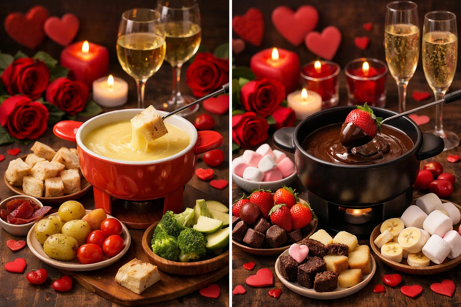 Fondue Night Romantic Valentine’s Day Dinner Ideas You Can Make at Home - 11 Romantic Valentine’s Day Dinner Ideas
