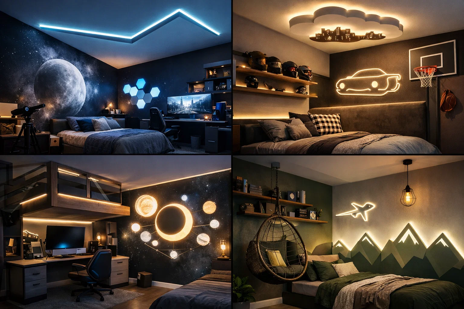 Boys’ Room Decor Trends 2026: Cool & Fun Ideas for Every Space 6 Lighting Trends for Modern Boys Rooms Boys’ Room Decor Trends 2026: Cool & Fun Ideas for Every Space - 6 Boys’ Room Decor Trends 2026