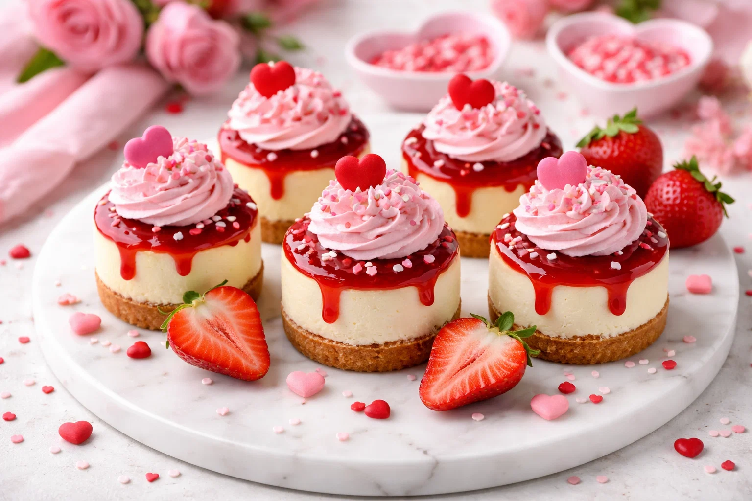 Mini Cheesecakes Top Valentine’s Day Desserts That Look Fancy But Are Easy to Make - 4 Valentine’s Day Desserts
