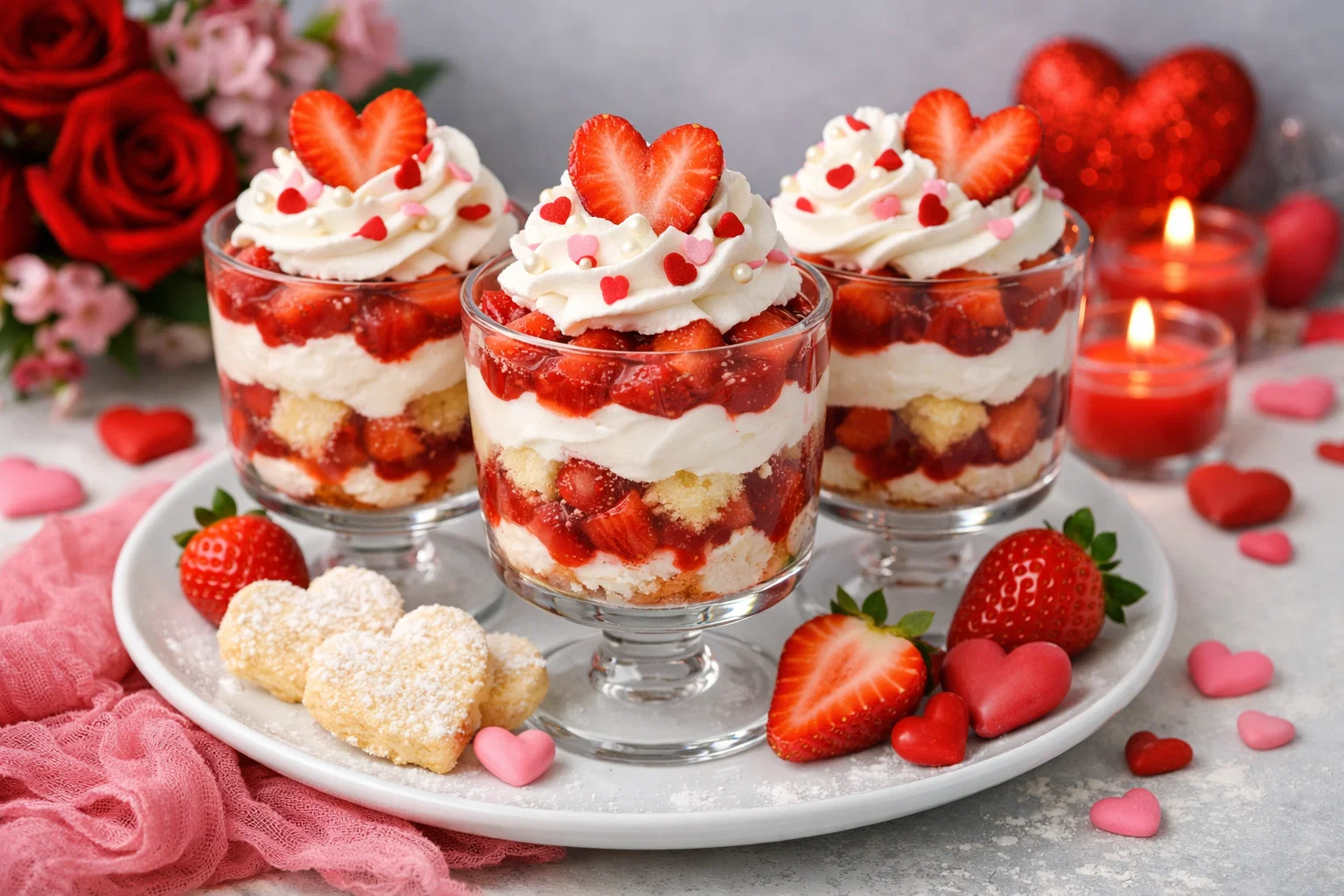 Strawberry Shortcake Parfaits Top Valentine’s Day Desserts That Look Fancy But Are Easy to Make - 9 Valentine’s Day Desserts