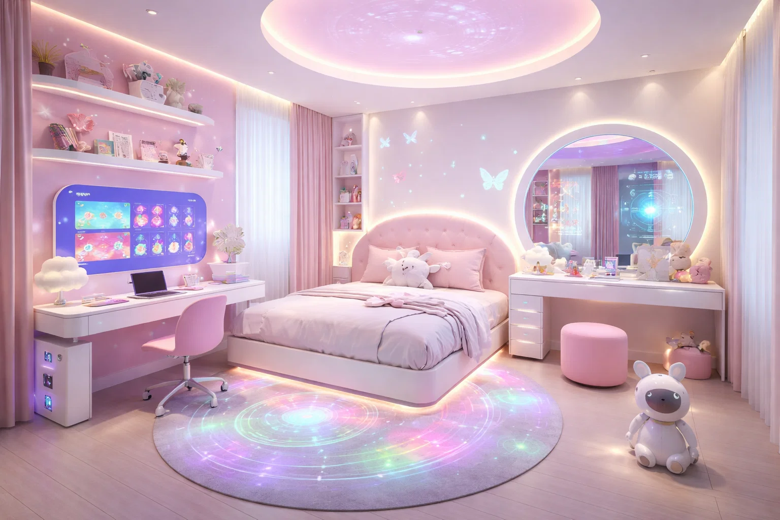 Girls’ Room Decor Trends 2026: Stylish & Fun Ideas for Every Space 8 Technology Integration in Kids Rooms Girls’ Room Decor Trends 2026: Stylish & Fun Ideas for Every Space - 8 Girls’ Room Decor Trends 2026
