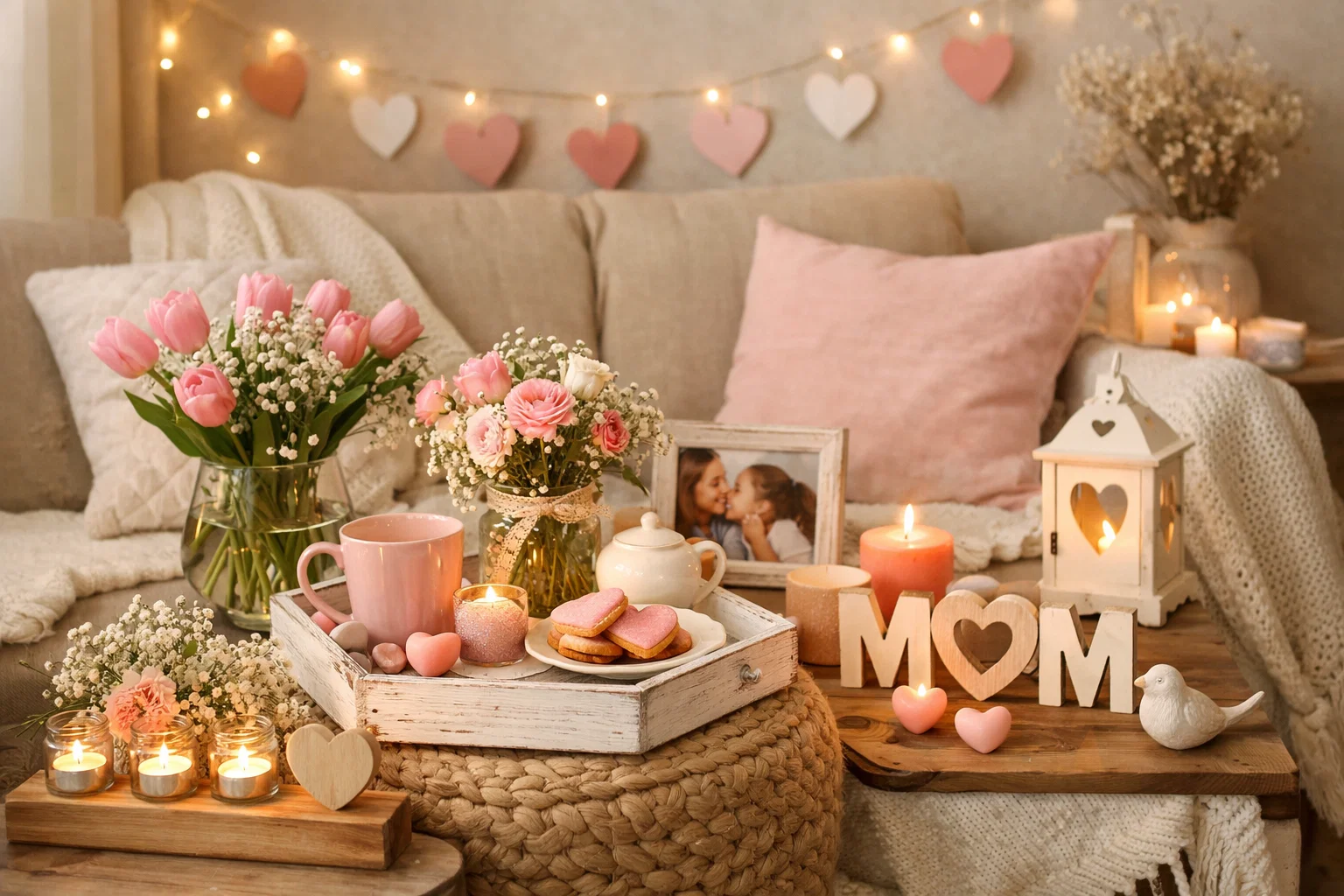 Budget Friendly Cozy Decor Ideas Simple and Beautiful Cozy Mother’s Day Decor Ideas for a Warm and Meaningful Celebration - 9 Mother’s Day Decor Ideas