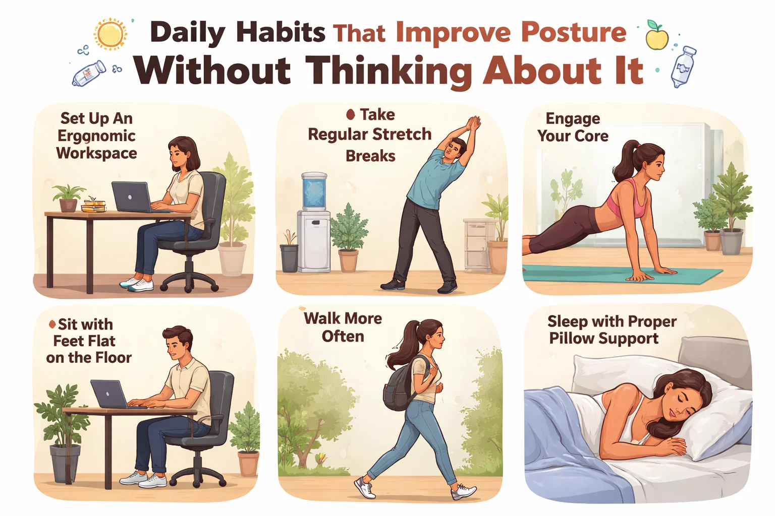 How to Improve Posture Naturally: Simple Exercises and Daily Habits That Actually Work 7 Daily Habits That Improve Posture How to Improve Posture Naturally: Simple Exercises and Daily Habits That Actually Work - 7 Improve Posture Naturally