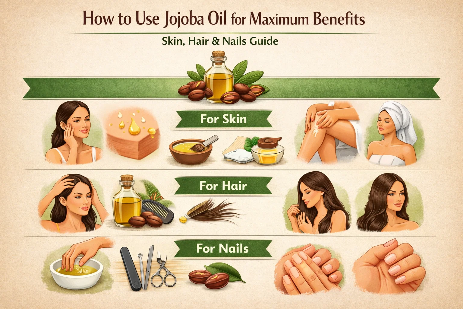 How to Use Jojoba Oil for Maximum Benefits How to Use Jojoba Oil for Maximum Benefits: Skin, Hair & Nails Guide - 2 Jojoba Oil
