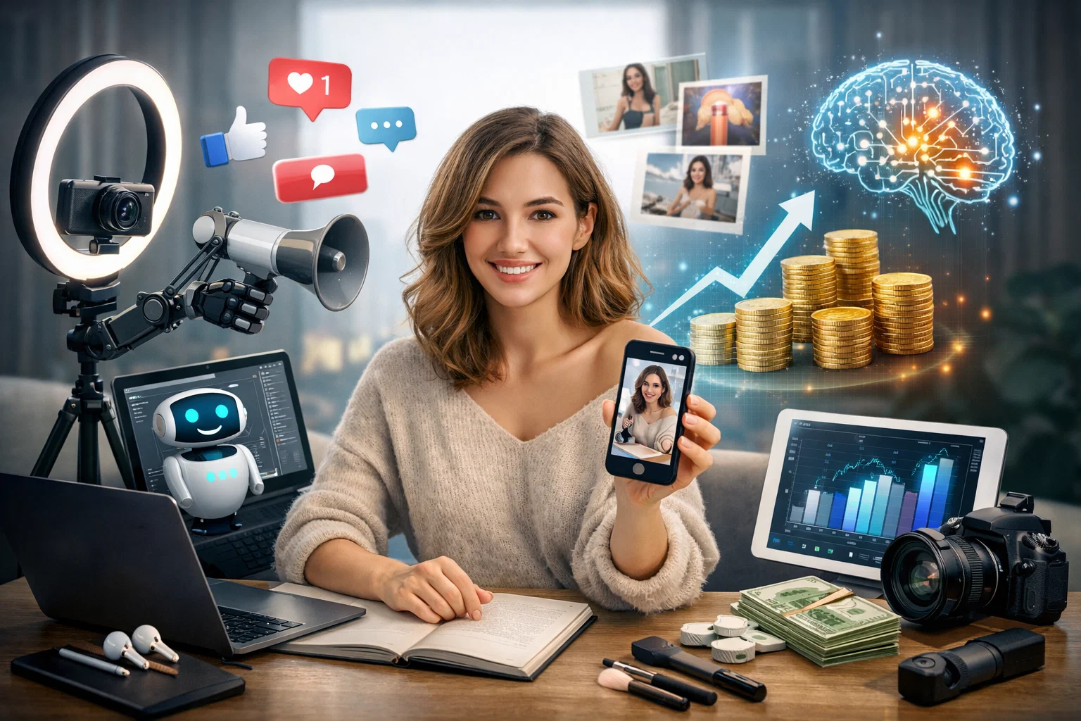How to Become a Successful Influencer in 2026: The Ultimate Step-by-Step Blueprint 9 Use AI to Scale Faster How to Become a Successful Influencer in 2026: The Ultimate Step-by-Step Blueprint - 9