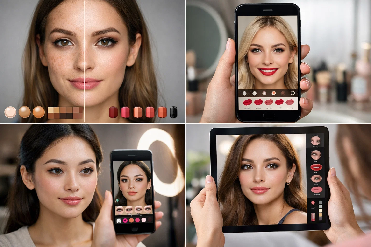 Future Beauty Tech: 8 Smart Gadgets That Will Replace Your Entire Skincare Routine 7 AI Powered Virtual Makeup AR Beauty Apps Future Beauty Tech: 8 Smart Gadgets That Will Replace Your Entire Skincare Routine - 7 Future Beauty Tech