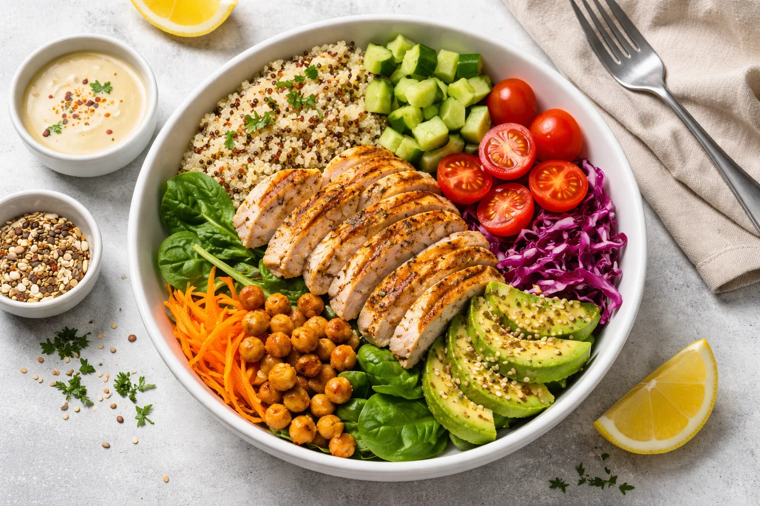 Eat More Protein the Easy Way: 8 Healthy Recipes That Actually Taste Amazing 6 Grilled Chicken Quinoa Protein Bowl Eat More Protein the Easy Way: 8 Healthy Recipes That Actually Taste Amazing - 6 Healthy Recipes