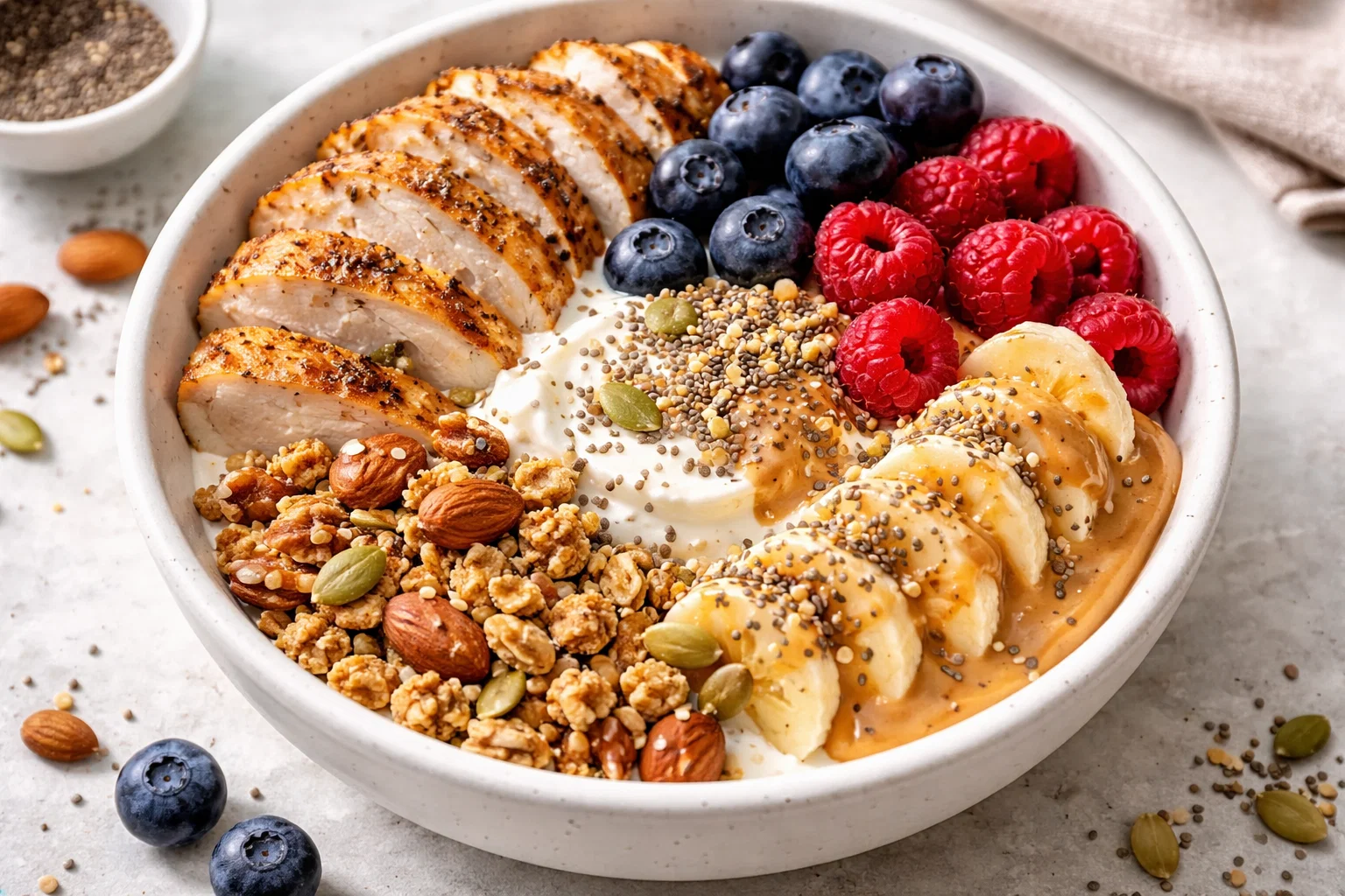 Eat More Protein the Easy Way: 8 Healthy Recipes That Actually Taste Amazing 4 High Protein Greek Yogurt Power Bowl Eat More Protein the Easy Way: 8 Healthy Recipes That Actually Taste Amazing - 4 Healthy Recipes