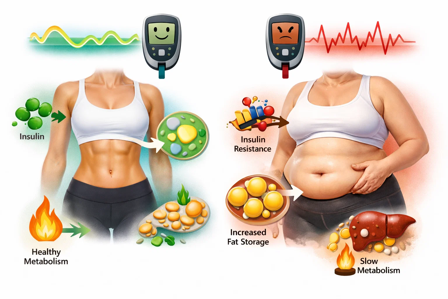 How Blood Sugar Control Directly Affects Belly Fat How Foods Help Eliminate Belly Fat: The Science Behind Fat Loss, Hormones, and Metabolism - 9