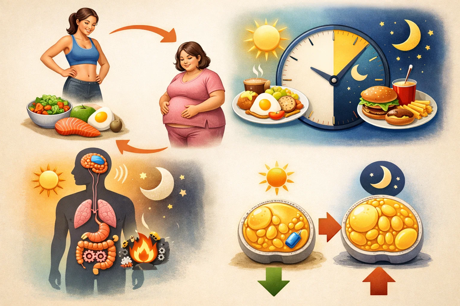 How Eating Time Affects Fat Loss: The Science Behind Chrono-Nutrition Explained 2 How Eating Time Affects Fat Loss How Eating Time Affects Fat Loss: The Science Behind Chrono-Nutrition Explained - 2 Eating Time Affects Fat Loss