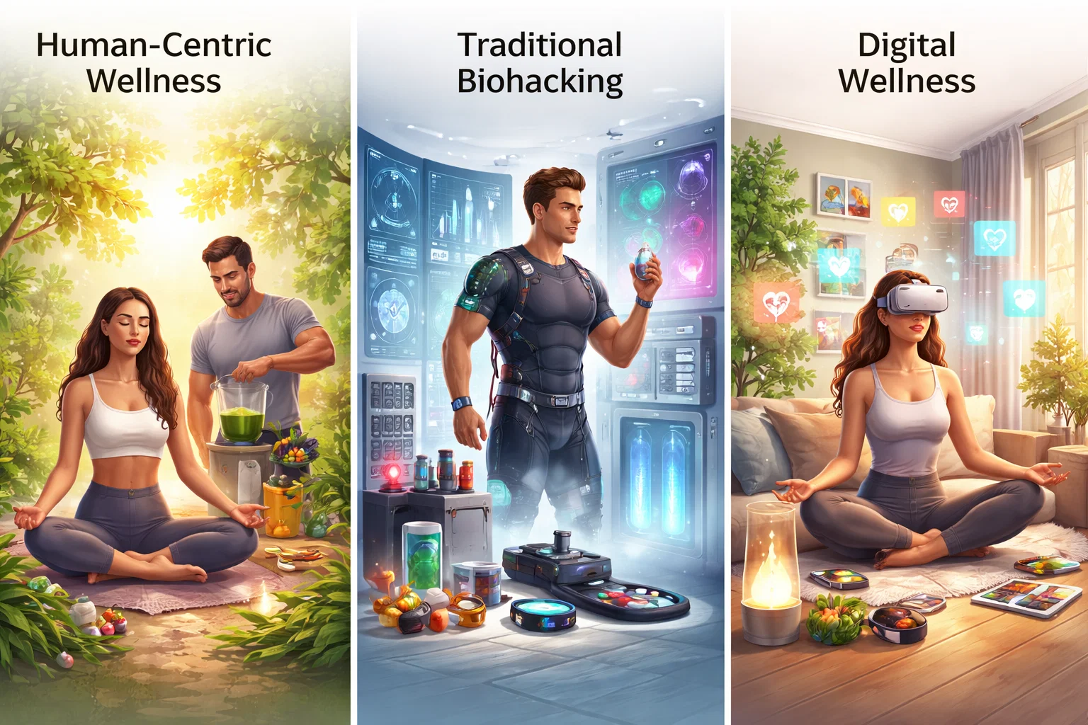Human-Centric Wellness Explained: The Shift From Digital Trends to Real-World Biohacking 11 Human Centric Wellness vs Traditional Biohacking vs Digital Wellness Human-Centric Wellness Explained: The Shift From Digital Trends to Real-World Biohacking - 11 Human-Centric Wellness