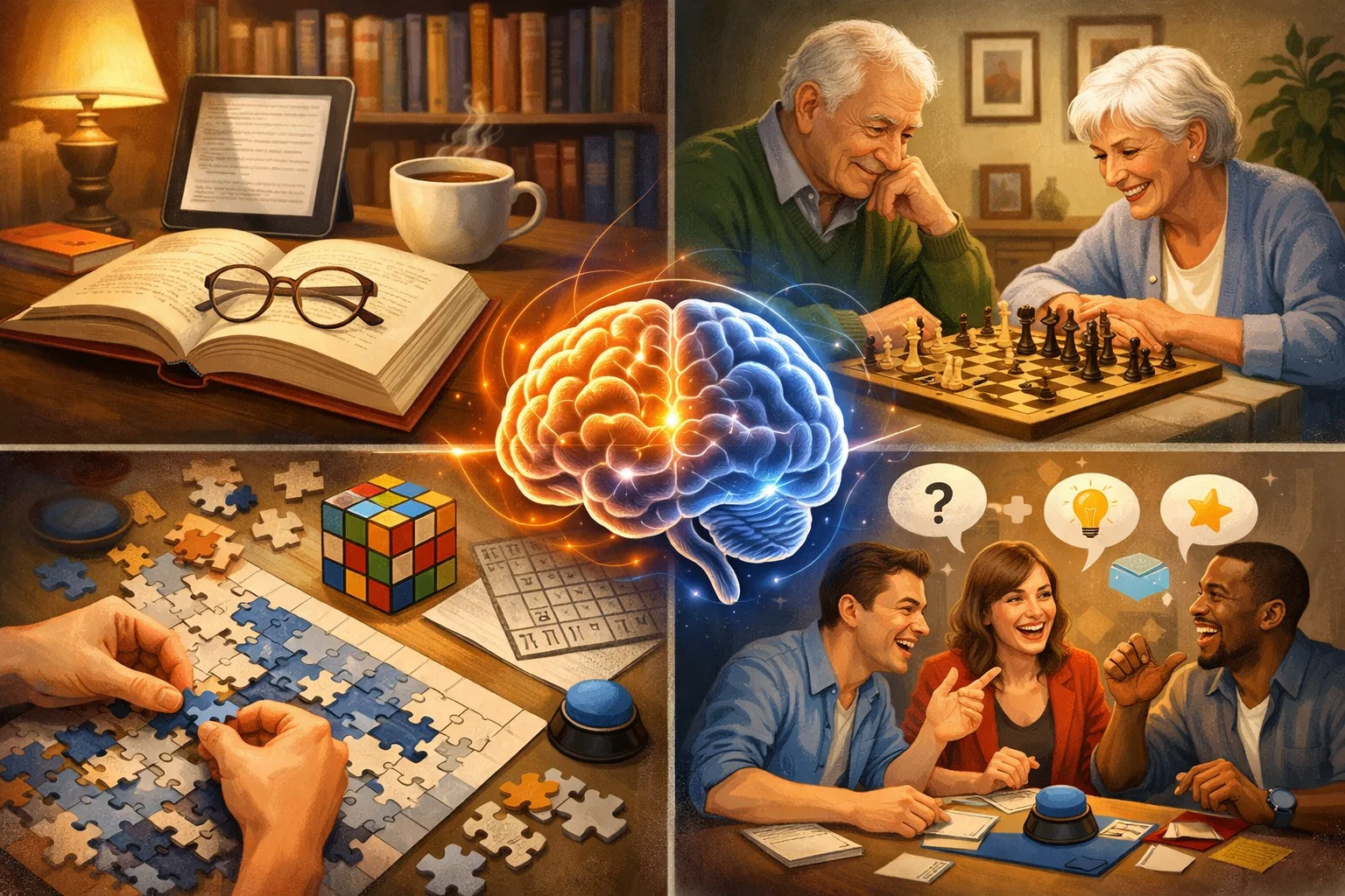 Train Your Brain with Continuous Mental Stimulation 7 Powerful Brain Health Tips for a Sharper, Healthier You (Backed by Science) - 6 Brain Health Tips