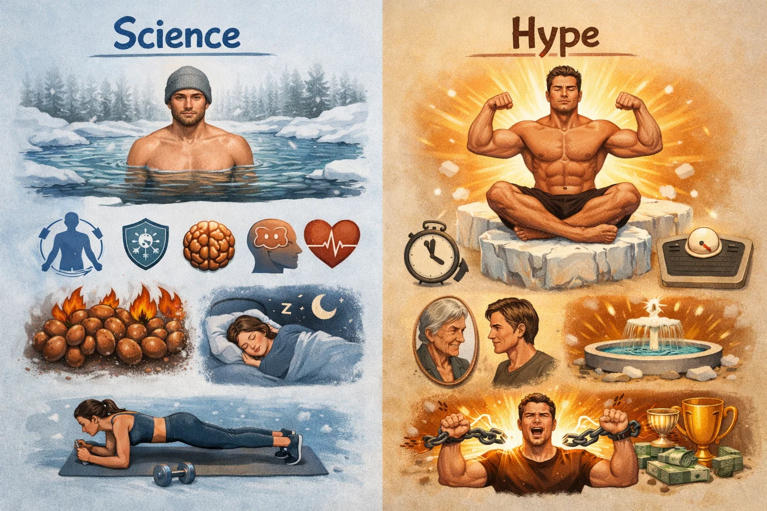 Cold Exposure Secrets: How Ice Baths Boost Mitochondria and Reduce Inflammation Naturally 10 science Vs hype Cold Exposure Secrets: How Ice Baths Boost Mitochondria and Reduce Inflammation Naturally - 10 Cold Exposure Secrets