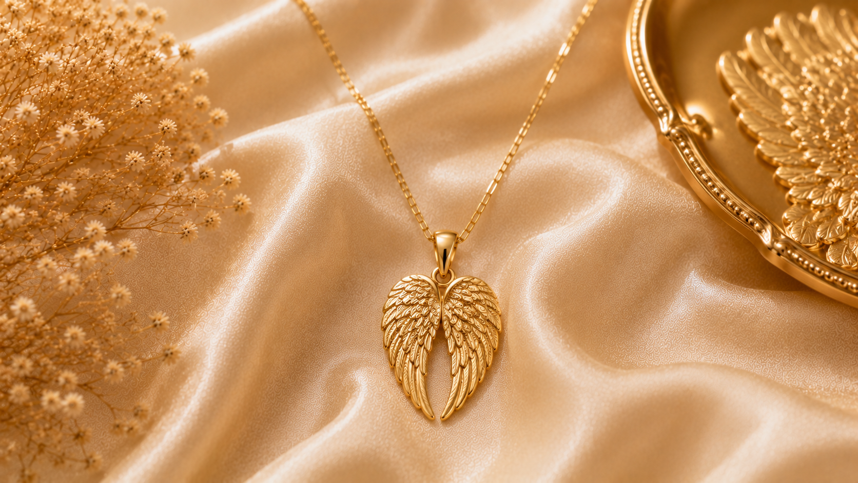 The 17 Most Popular Gold Pendant Designs For Women 20 Angel Wings Gold Pendant The 17 Most Popular Gold Pendant Designs For Women - 19