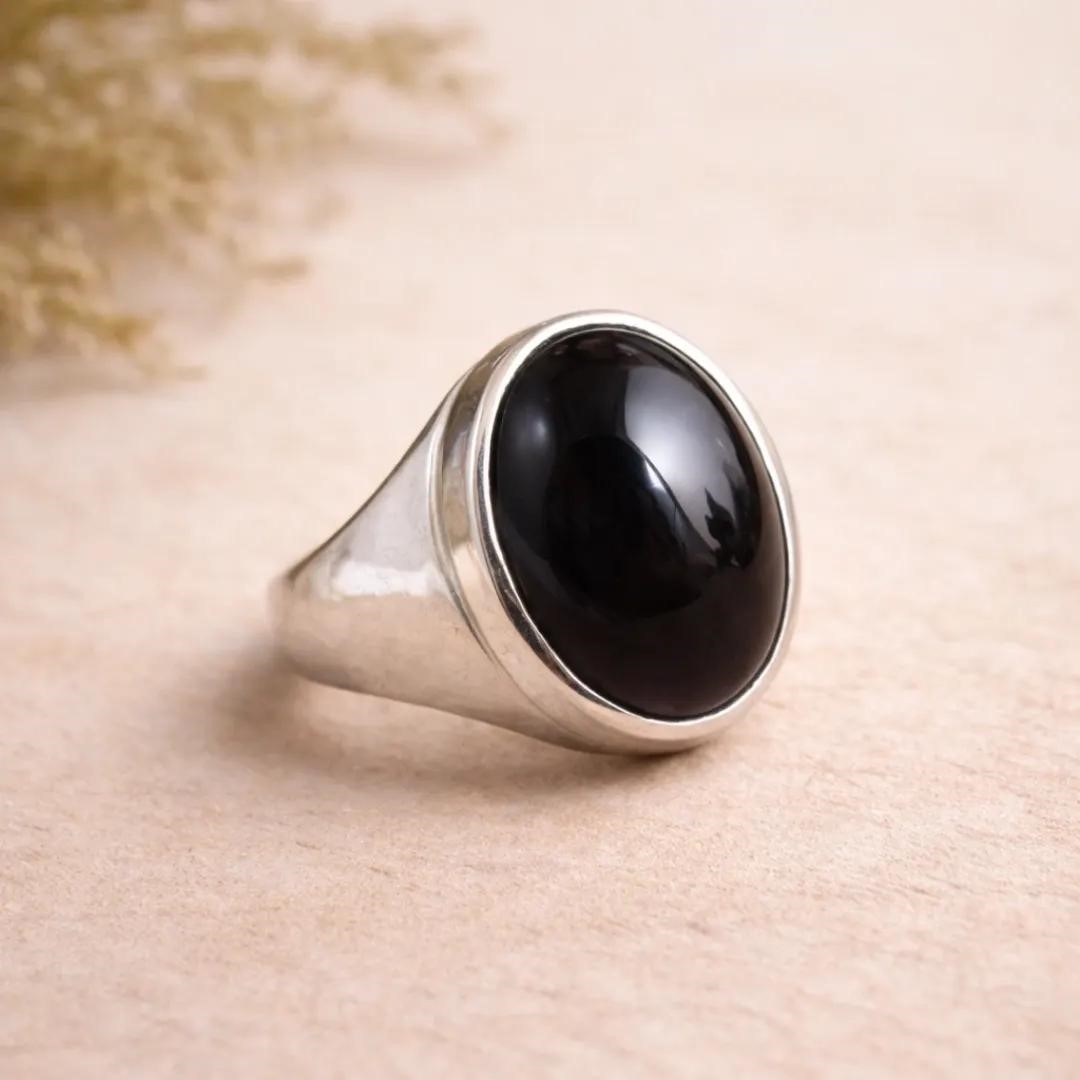 Black Onyx Sterling Silver Ring 15 Awesome Mens Sterling Silver Rings - 8