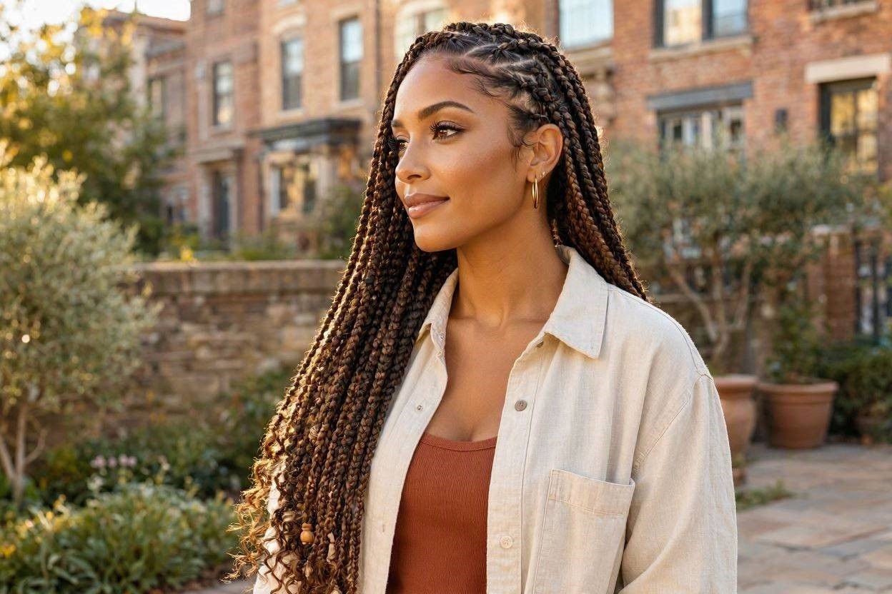 15 Fabulous Braid Hairstyles.... From Wild To Amazing 4 Boho Knotless Box Braids 15 Fabulous Braid Hairstyles.... From Wild To Amazing - 4