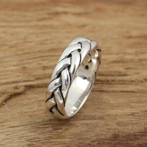 Braided Sterling Silver Ring 15 Awesome Mens Sterling Silver Rings - 11