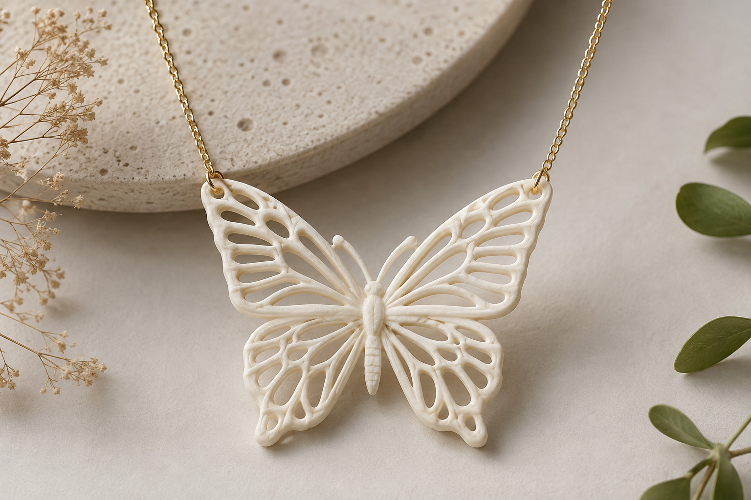 15 Coolest 3D Printed Jewelry Designs 14 Butterfly 3D Printed Necklace 15 Coolest 3D Printed Jewelry Designs - 14