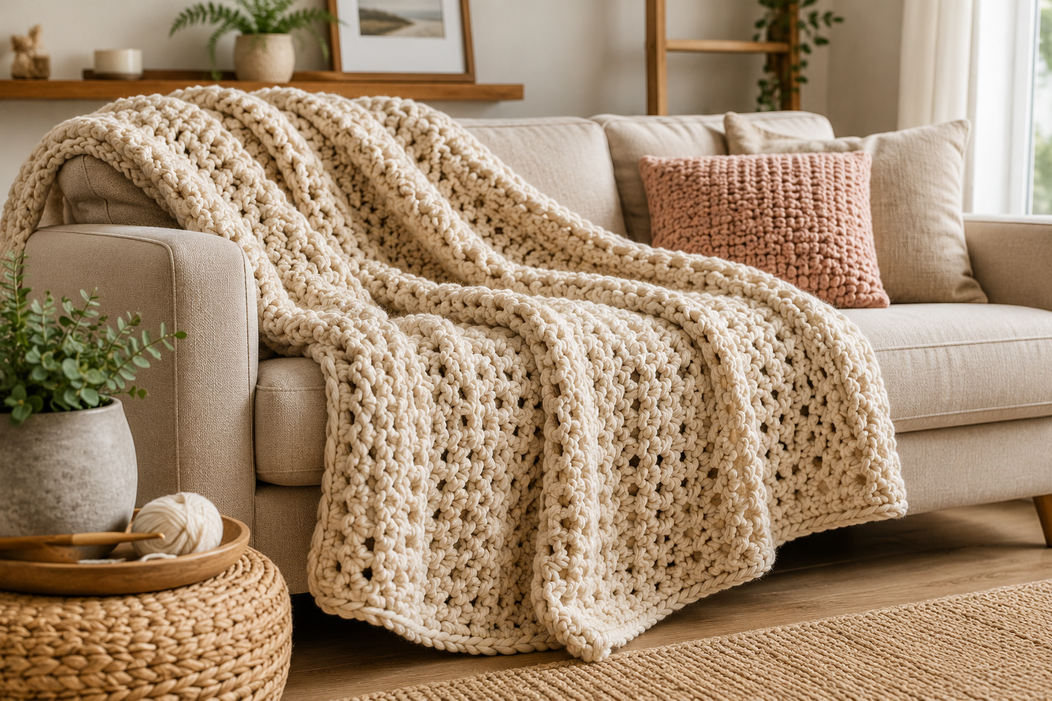 Stunning Crochet Patterns To Decorate Your Home & Make Accessories 5 Chunky Crochet Throw Blanket Stunning Crochet Patterns To Decorate Your Home & Make Accessories - 5 crochet patterns