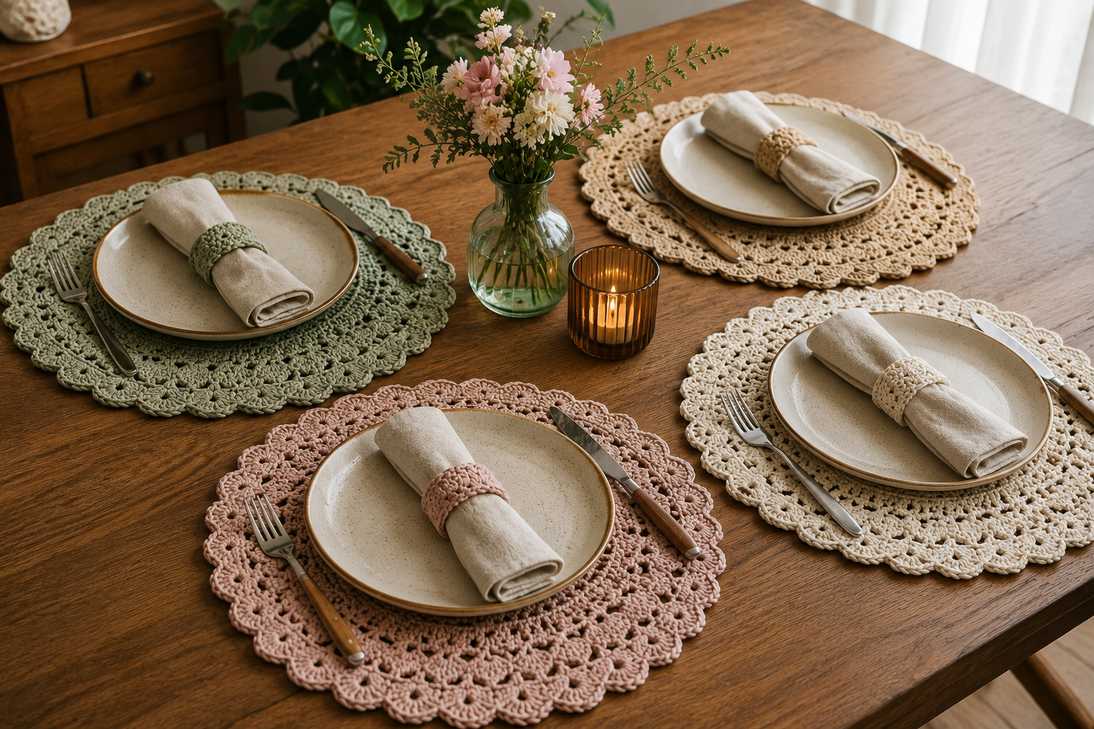 Stunning Crochet Patterns To Decorate Your Home & Make Accessories 13 Crochet Placemats for Stylish Dining Stunning Crochet Patterns To Decorate Your Home & Make Accessories - 13 crochet patterns