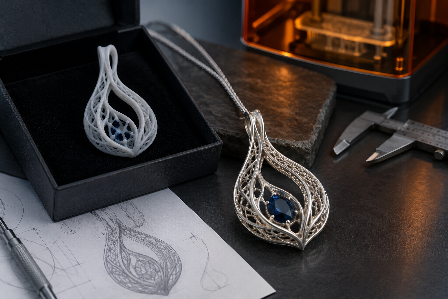 15 Coolest 3D Printed Jewelry Designs 9 Custom 3D Printed Pendant 15 Coolest 3D Printed Jewelry Designs - 9