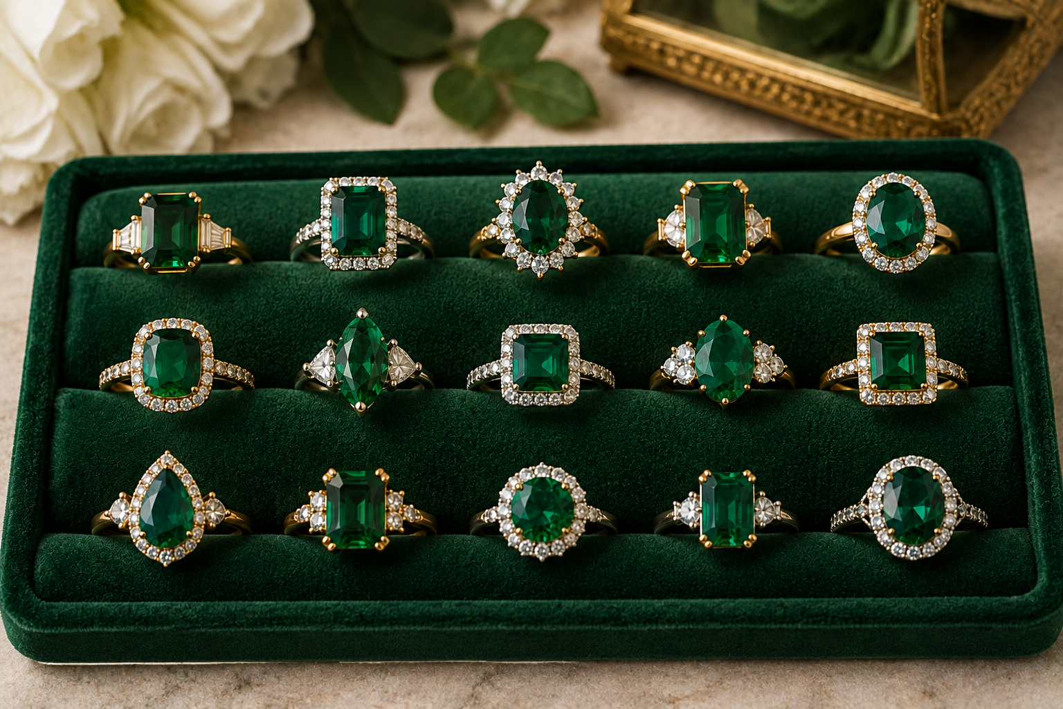 Top 10 Non-Diamond Engagement Ring Types for a More Unique Proposal 6 Emerald Engagement Rings 1 Top 10 Non-Diamond Engagement Ring Types for a More Unique Proposal - 6
