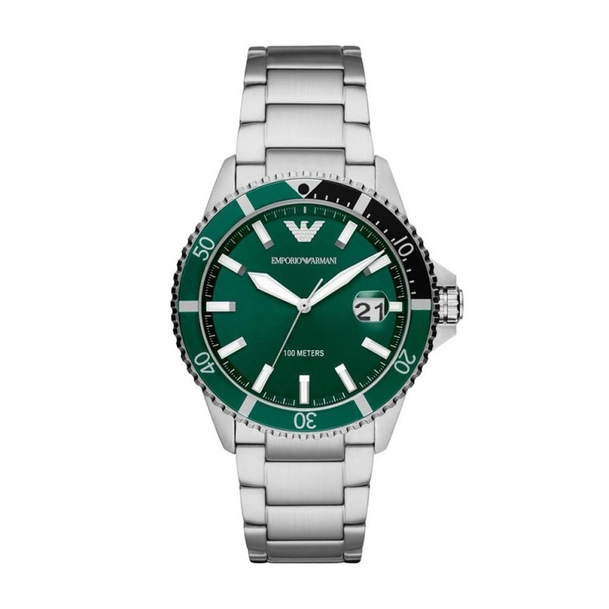 Emporio Armani Green Dial Stainless Steel Watch 14 Most Stylish Armani Watches For Men - 17