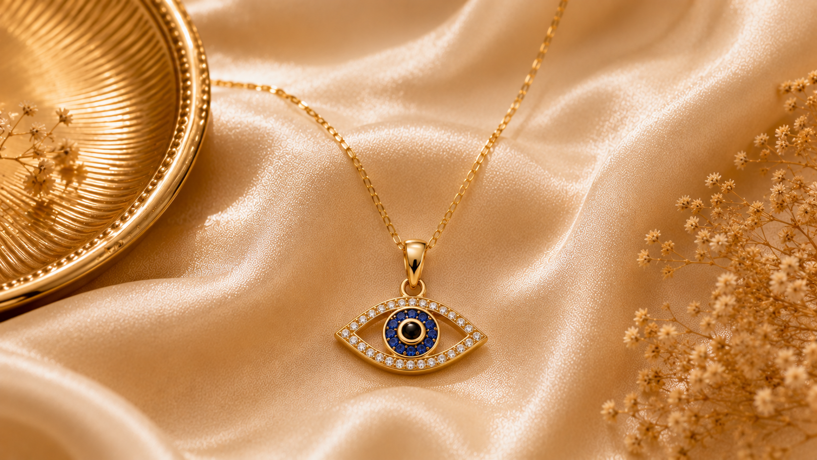 The 17 Most Popular Gold Pendant Designs For Women 16 Evil Eye Gold Pendant The 17 Most Popular Gold Pendant Designs For Women - 15