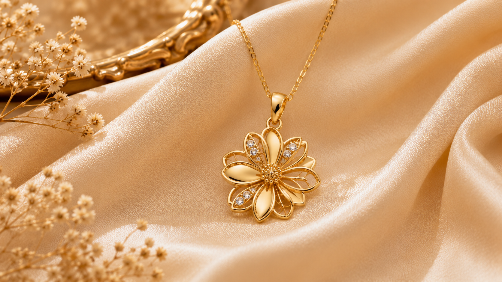 The 17 Most Popular Gold Pendant Designs For Women 10 Floral Gold Pendant The 17 Most Popular Gold Pendant Designs For Women - 9