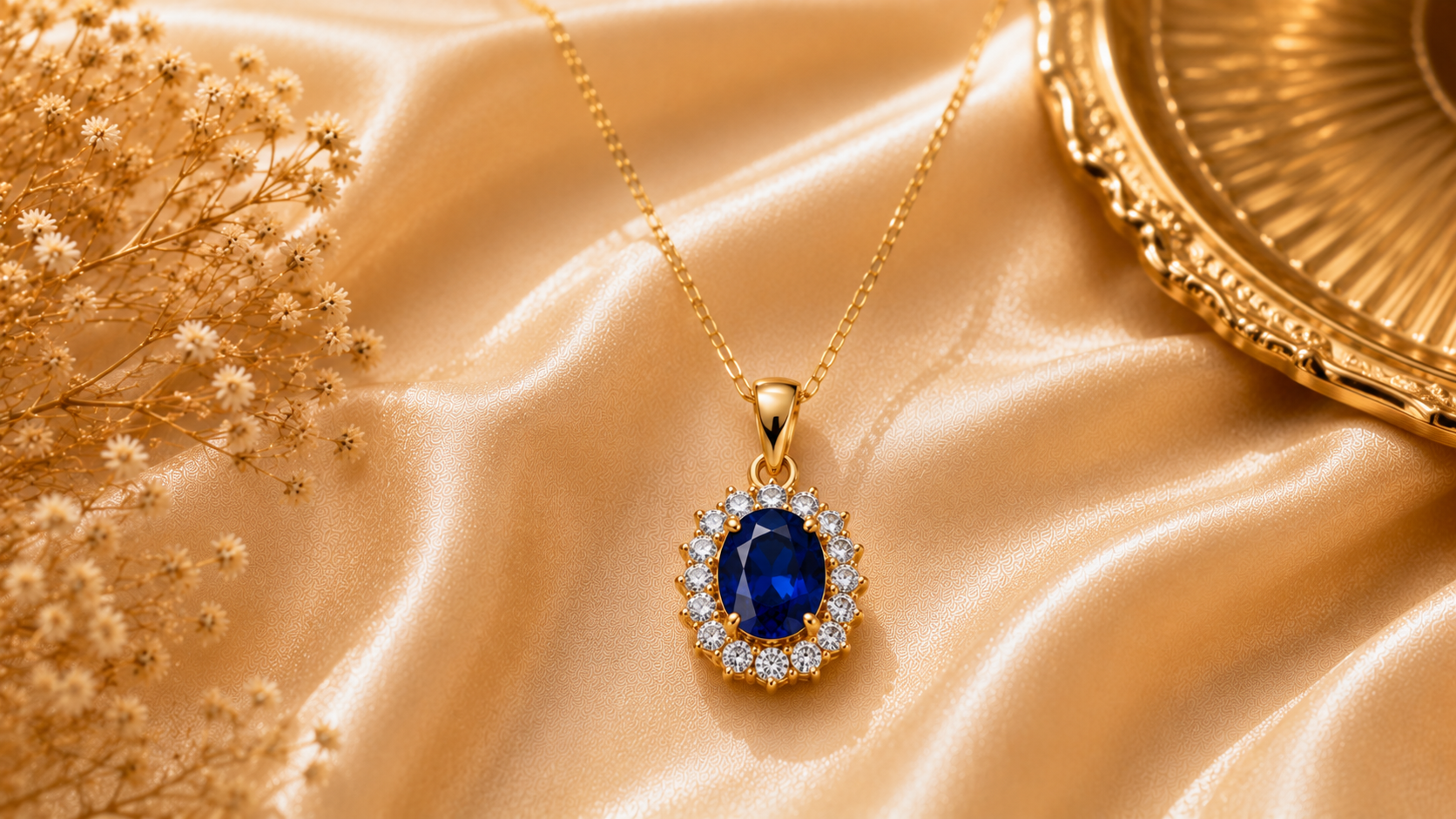 The 17 Most Popular Gold Pendant Designs For Women 18 Gemstone Halo Gold Pendant The 17 Most Popular Gold Pendant Designs For Women - 17