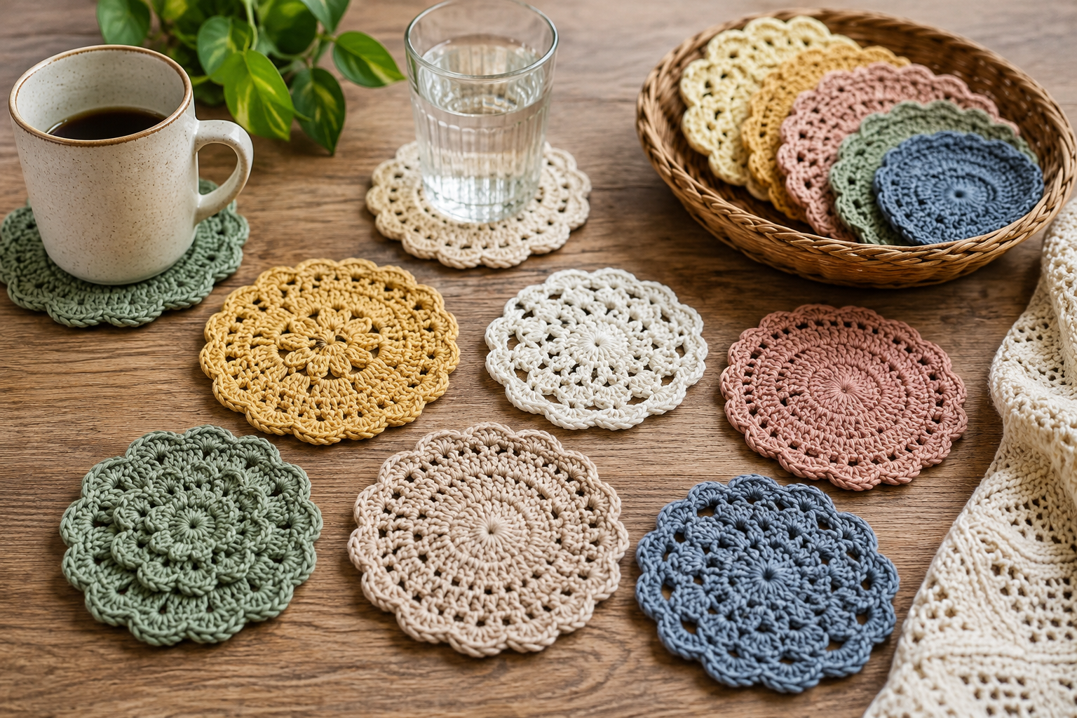 Stunning Crochet Patterns To Decorate Your Home & Make Accessories 12 Handmade Crochet Coasters Stunning Crochet Patterns To Decorate Your Home & Make Accessories - 12 crochet patterns
