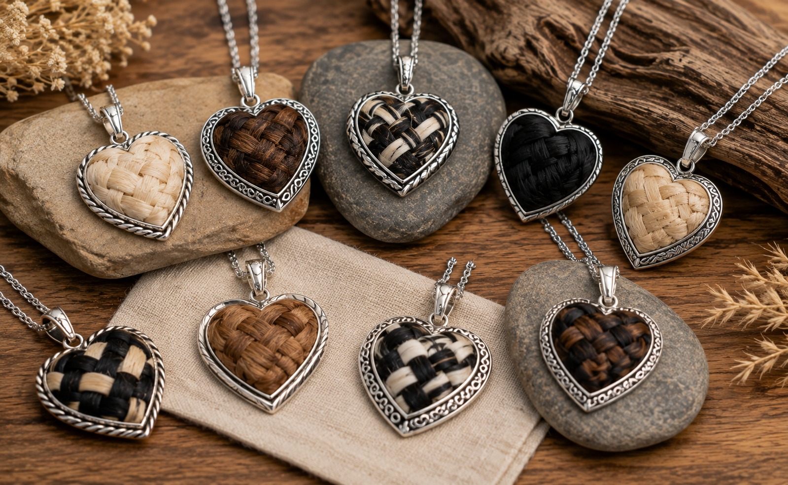 The 12 Most Popular Horse Hair Jewelry Designs 8 Heart Shaped Horse Hair Pendants The 12 Most Popular Horse Hair Jewelry Designs - 8
