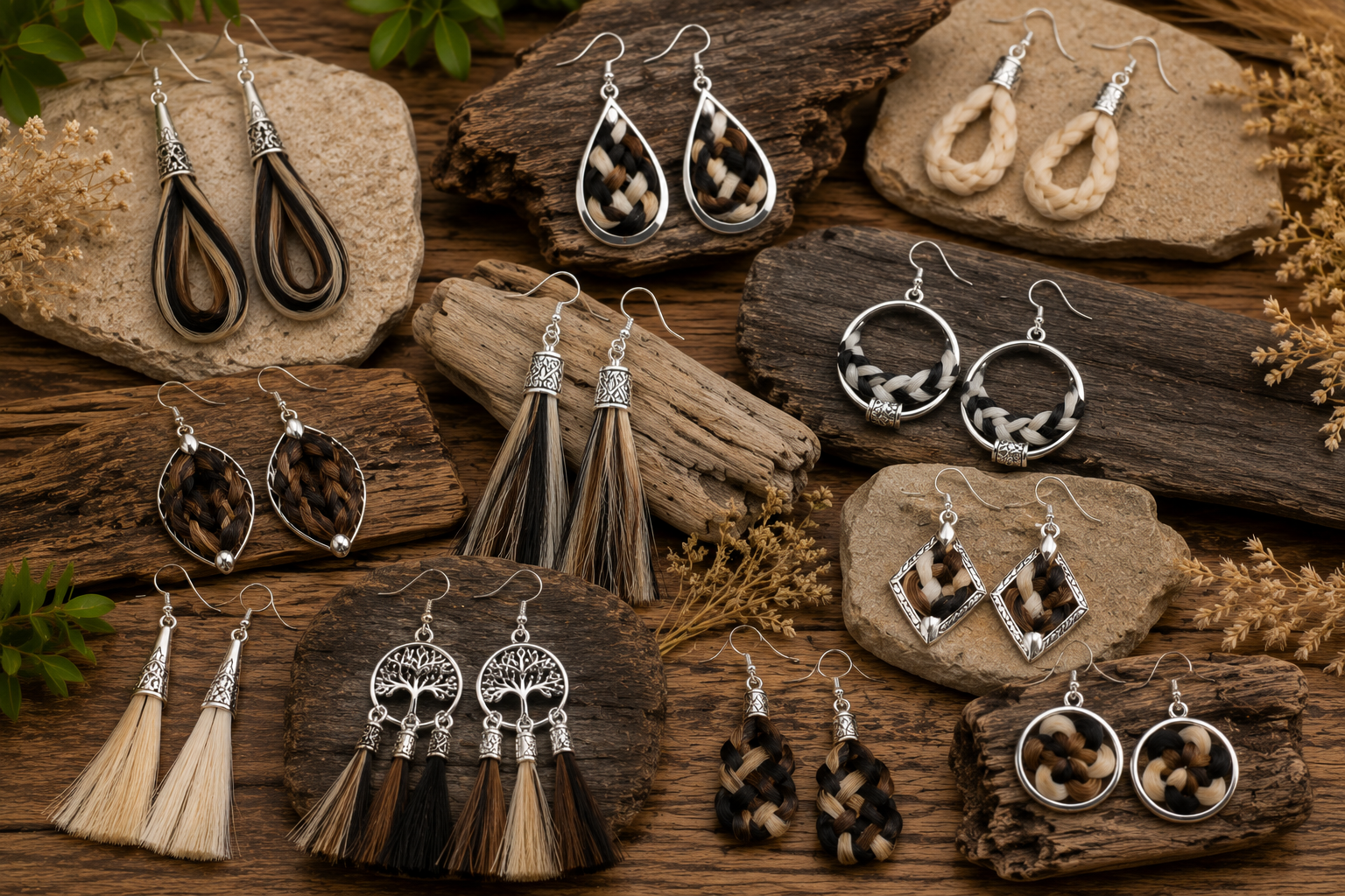 The 12 Most Popular Horse Hair Jewelry Designs 10 Horse Hair Earrings The 12 Most Popular Horse Hair Jewelry Designs - 10
