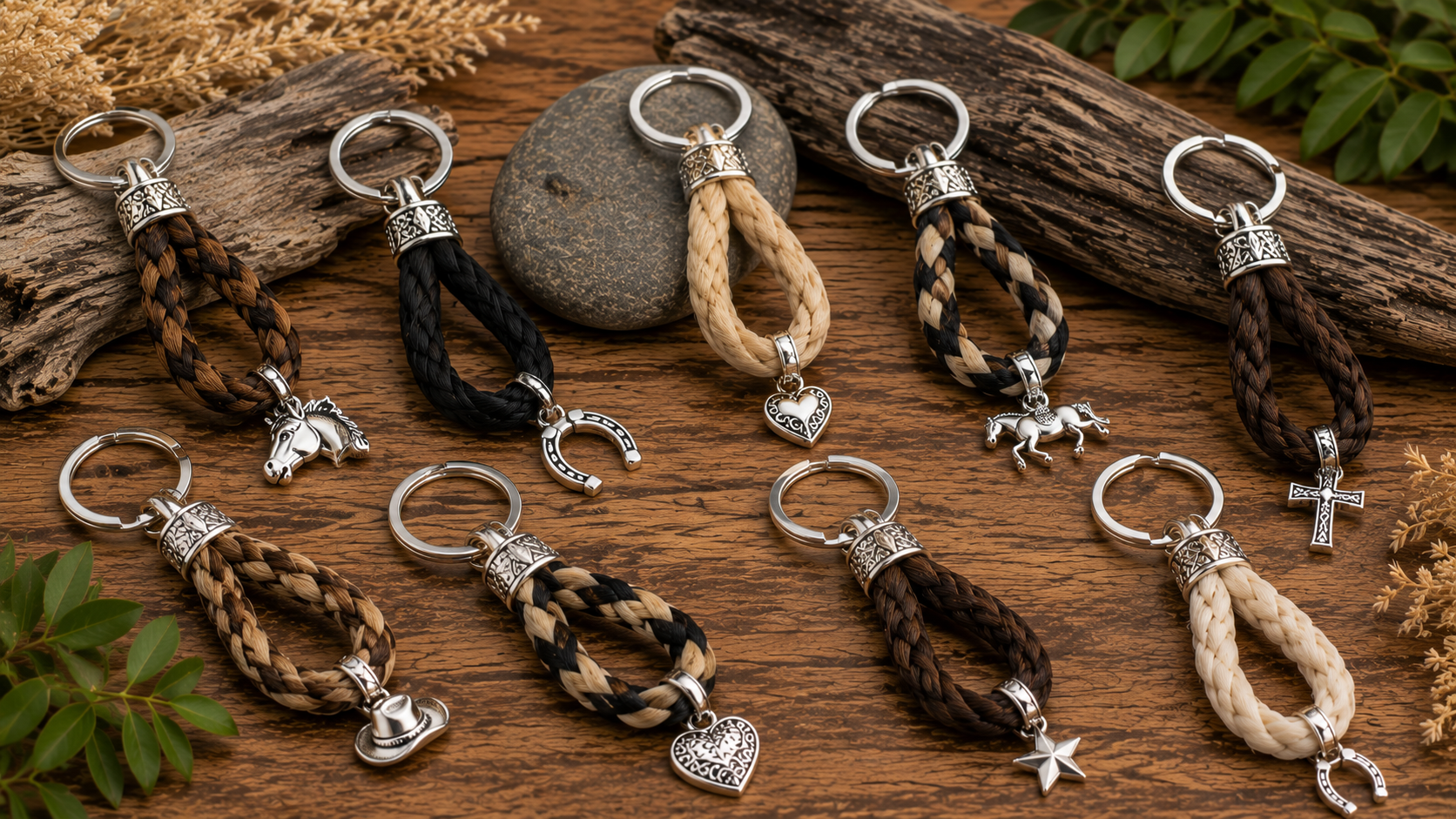 The 12 Most Popular Horse Hair Jewelry Designs 14 Horse Hair Keychains The 12 Most Popular Horse Hair Jewelry Designs - 14