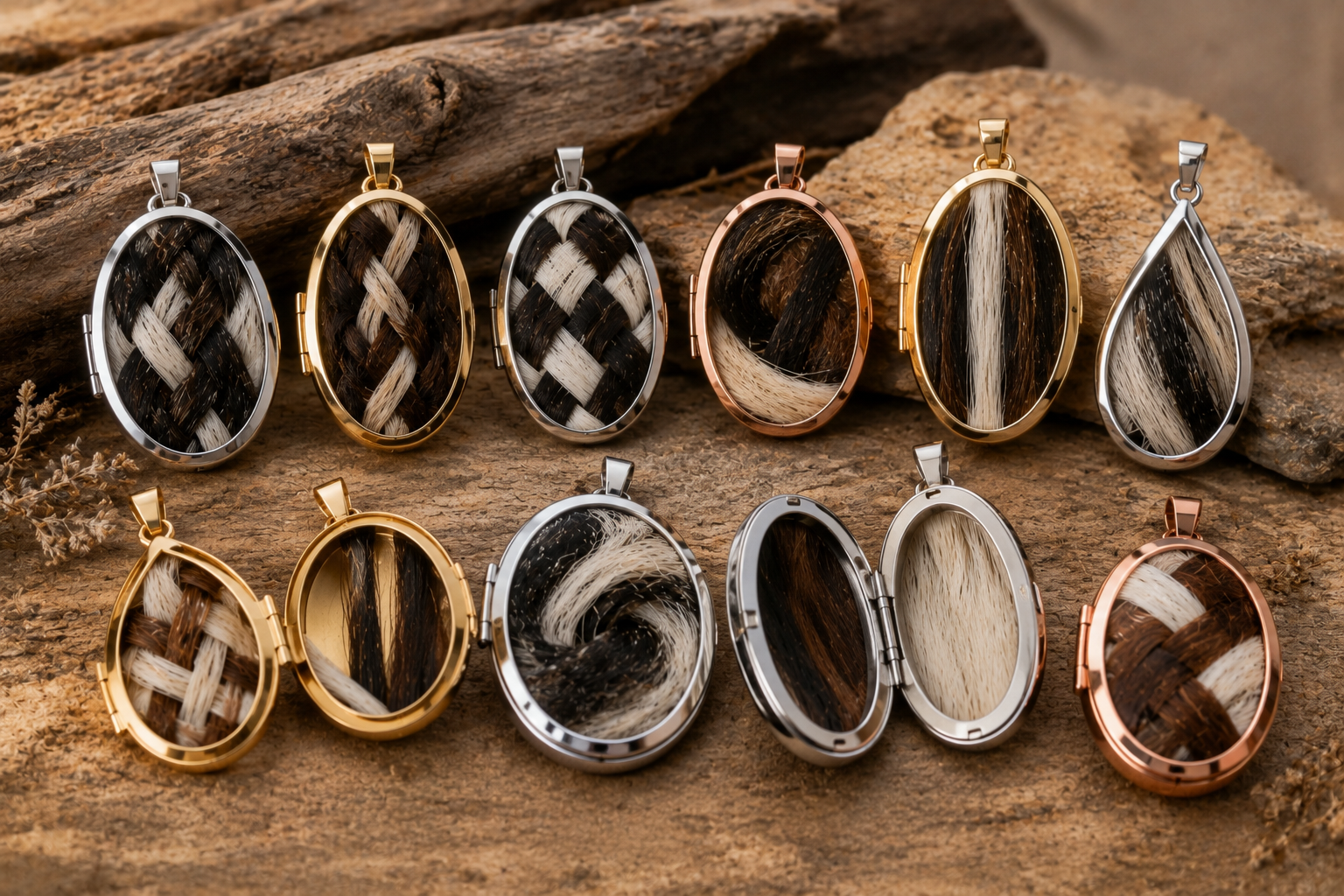 The 12 Most Popular Horse Hair Jewelry Designs 13 Horse Hair Lockets The 12 Most Popular Horse Hair Jewelry Designs - 13