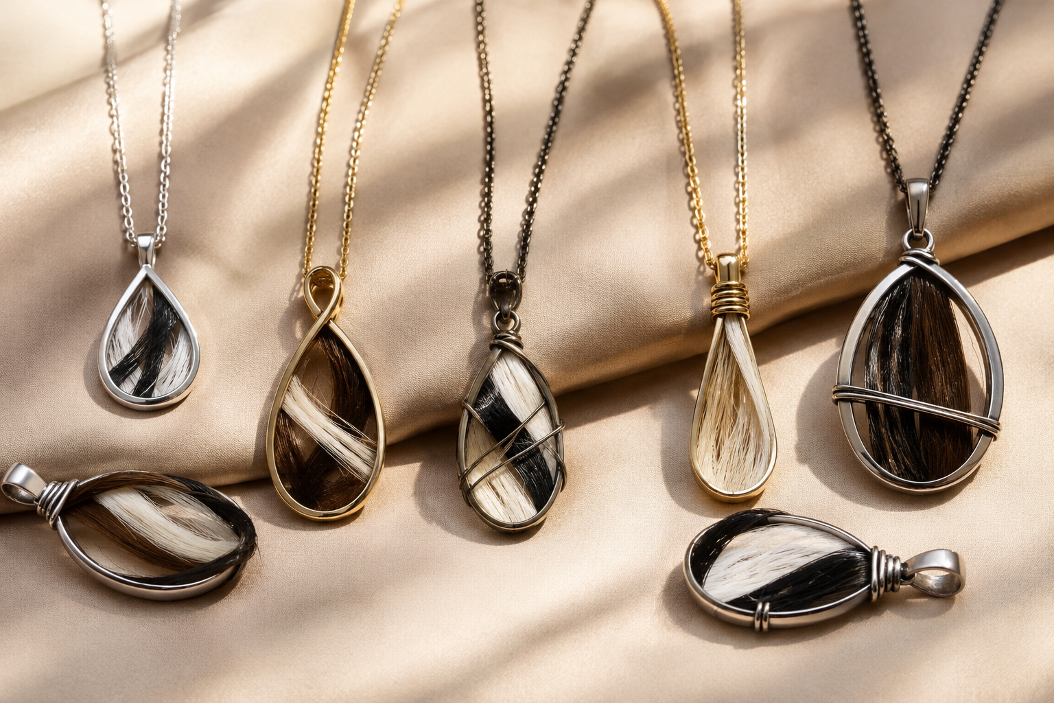 The 12 Most Popular Horse Hair Jewelry Designs 7 Horse Hair Pendant Necklaces The 12 Most Popular Horse Hair Jewelry Designs - 7