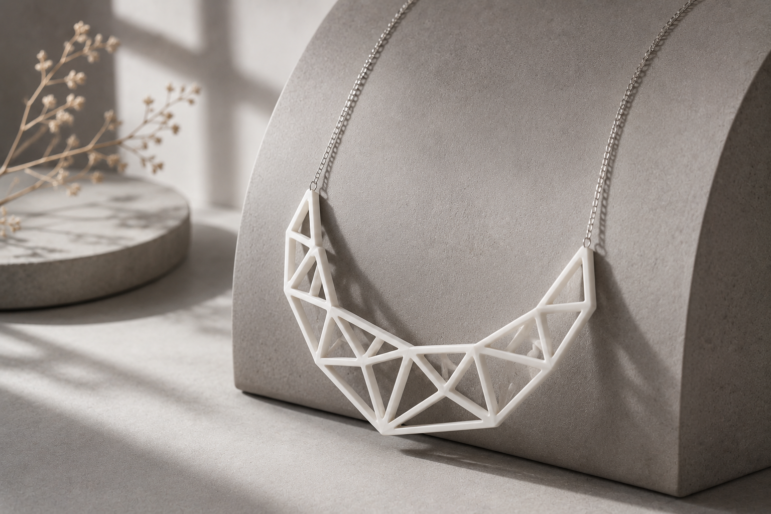 15 Coolest 3D Printed Jewelry Designs 12 Minimalist 3D Printed Necklace 15 Coolest 3D Printed Jewelry Designs - 12
